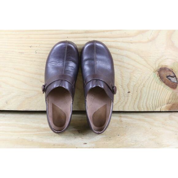 Dansko Clogs Womens 39 Brown Leather Solstice Mules Shoes - Picture 4 of 7